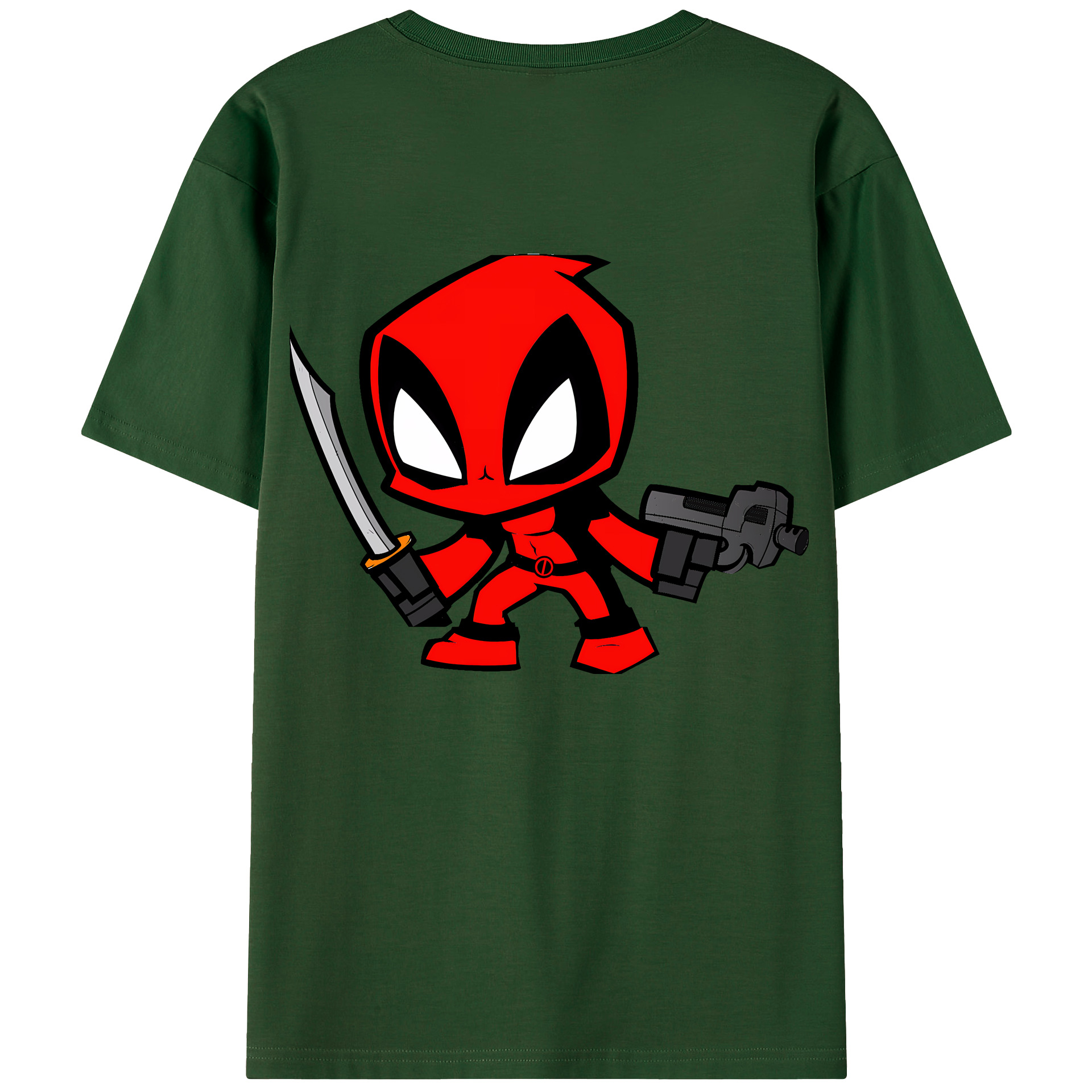 （画像用） Deadpool デッドプール 綿100％半袖Tシャツ（背面プリント）